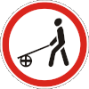 No pedestrians with handcarts