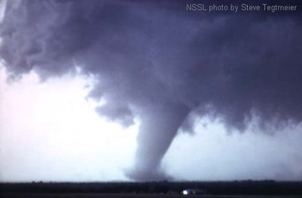 The mature stage of a tornado that occurred in Union City, Oklahoma on May 24, 1973.