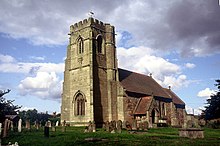 The church of St Lucia is a Grade II* listed building. Upton Magna Church.jpg