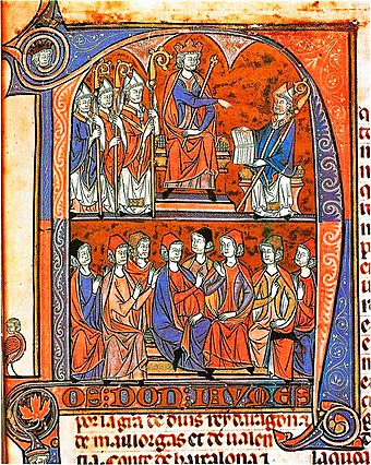 King James I of Aragon receives from Vidal de Canyelles, Bishop of Huesca, the first compilation of the Furs d'Aragó (the "Fueros of Aragon"), 1247