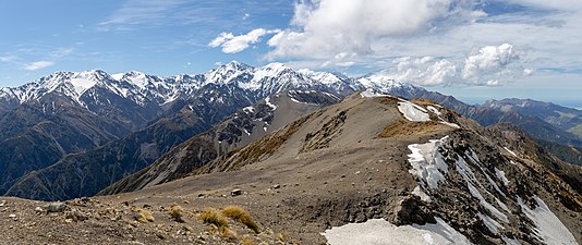 View from Mt Fyffe, Kaikoura Ranges, New Zealand