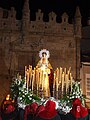 A «Virxe da Clemencia», na Procesión Penitencial da Redención, en Viveiro (Lugo).