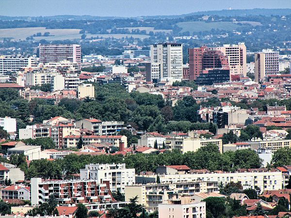 Français : Toulouse vu de l'hôpital Rangueil