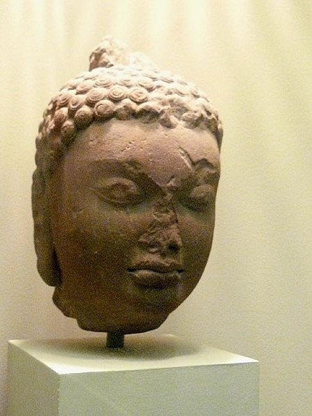 File:WLA brooklynmuseum Head of a Buddha sandstone 2.jpg