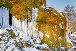 Platz 31: Wasserfall Dreimühlen, Geotop im Unesco-Geopark Vulkaneifel, User:Michael Schroeren