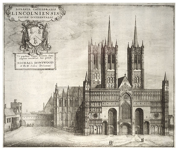 Wenceslas Hollar, Lincoln Cathedral from the west (before 1677)