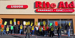 Workers and their supporters rallied at Rite A...