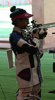 Yarimar Mercado at the 2020 Summer Olympic Games 50m rifle 3 position, July 27, 2021 in Tokyo, Japan. (51349821450) (cropped).jpg