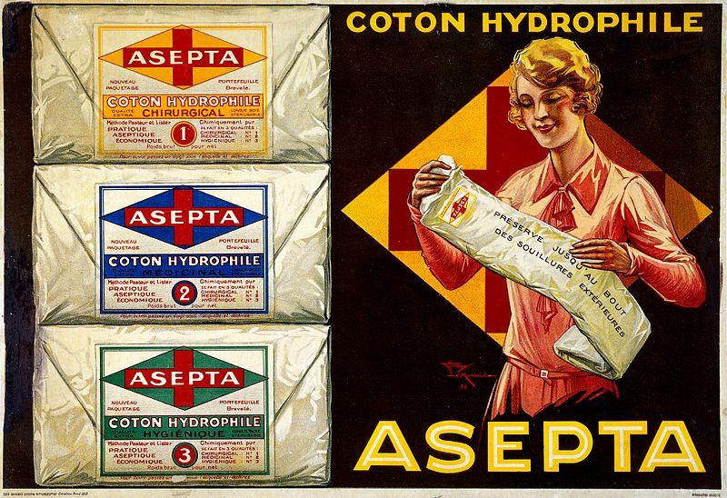 File:"Asepta" absorbent cotton for surgical, medical and hygienic Wellcome L0030542.jpg