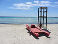 " 12 - ITALY - holiday vacation Salento ( south Apulia ) 8 Marina di Uggento Lifeguard tower and vehicle.JPG