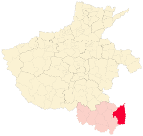 Localisation de Gùshǐ Xiàn