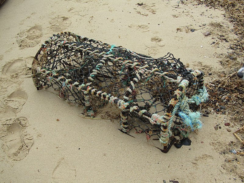 File:-2019-02-23 Washed up Crab basket, Trimingham beach.JPG