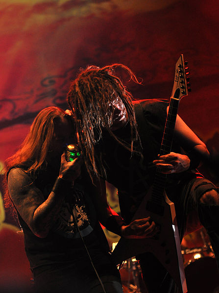 Mike Spreitzer and Dez Fafara with DevilDriver at Paaspop 2014