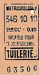 « PX » trace Ticket 2e classe émis le 346e jour de l'année 1910, soit le lundi 12 décembre 1910.