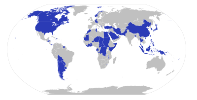 Countries boycotting the 1980 Games are shaded blue