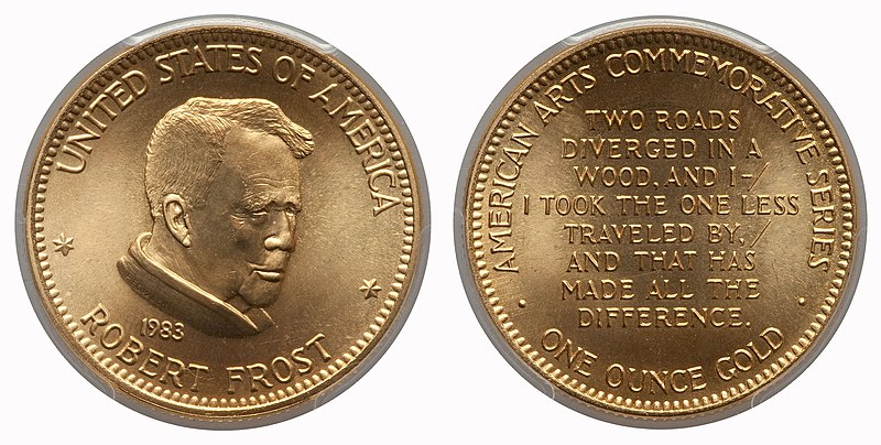File:1983 Robert Frost One-Ounce Gold Medal.jpg
