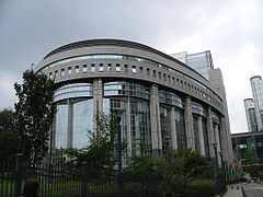 Paul Henri-Spaak building of the European Parliament, 1994 (by Michel Boucquillon)