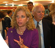 Cardin with Debbie Wasserman Schultz 20111027 988 Chair Wasserman-Shultz & Sen Cardin (6287543032).jpg