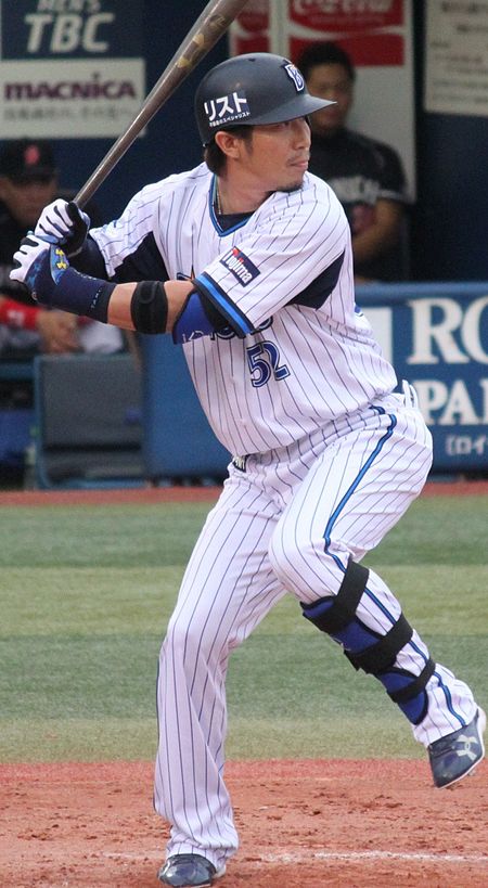 20130923 Hitoshi Tamura, outfielder of the Yokohama DeNA BayStars, at Yokohama Stadium.JPG