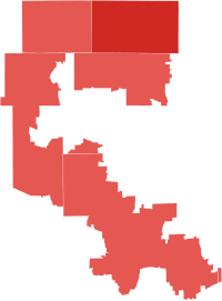 2014 Congressional election in Illinois' 6th district by county.svg