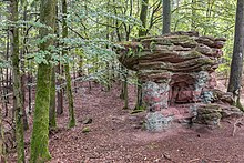 Natural monument "Teufelsschmiede" (Devil's Forge) in the Palatinate Forest 2015 Teufelsschmiede 02.jpg