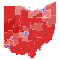 State Senate Districts results 2022 Ohio Attorney General election by State Senate District.svg