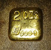 An Engelhard poured 2 oz 99.99% pure gold bar 2oz gold Engelhard.JPG