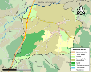 Mappa a colori che mostra l'uso del suolo.