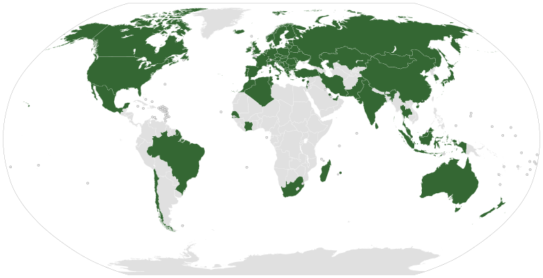 Member countries of the ATA Carnet system