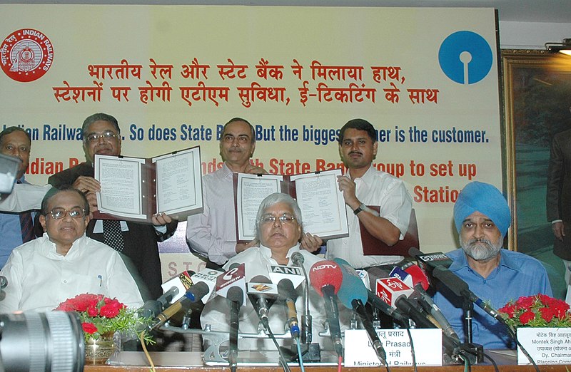 File:A Memorandum of Understanding (MoU) for installation of Automatic Teller Machines (ATMs) at 681 Railway Stations across the country being signed by the Executive Director (Passenger Marketing), Railway Board.jpg