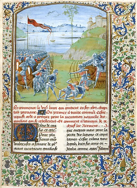 File:A battle scene - Les Commentaires de Cesar (1473-1476), f.189 - BL Royal MS 16 G VIII.jpg