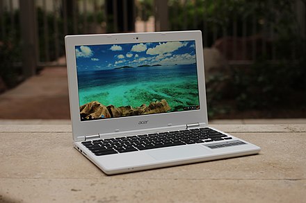 A Chromebook 11 laptop from 2014, by Acer Inc.