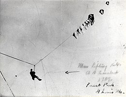 Albert Bond Lambert lifted by a kite at the Forest Park airfield.jpg