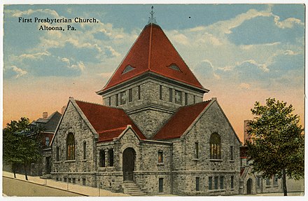 First Presbyterian Church, from a pre-1923 postcard