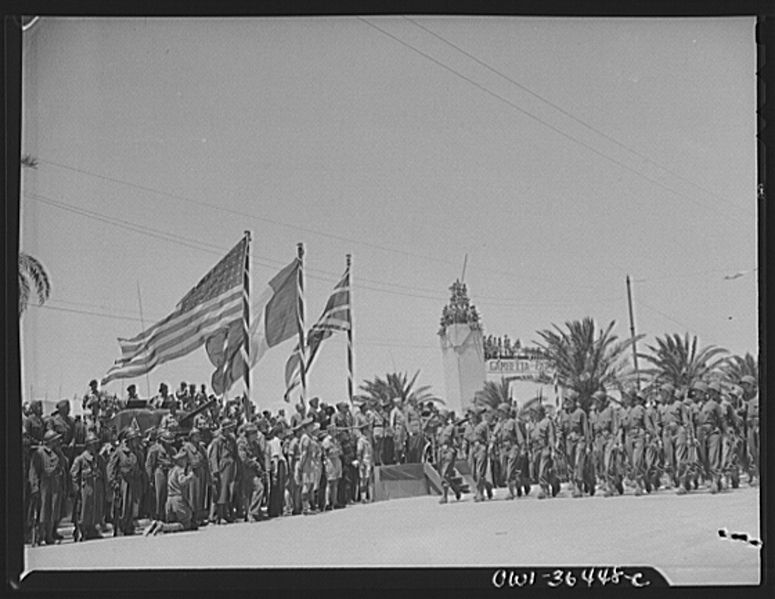 File:American soldiers passing the stand in the Allied victory parade8d40602v.jpg