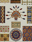Assyrian ornaments and patterns, illustrated in a book from 1920