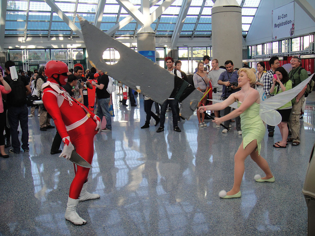 File:Anime Expo 2011 - Red Power Ranger and Tinkerbell draw their