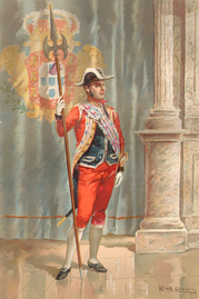 Archeiro, aquarelle dans lÁlbum de Costumes Portugueses (1888).