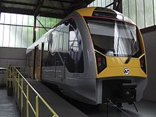 Exterior of mockup, Museum of Transport & Technology. Auckland EMU mockup.jpg