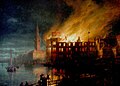 Fire incident, painting by August von Wille, 1872