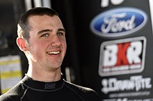 Austin Cindric finished third in the championship. Austin Cindric Outside Hauler In Iowa.jpg