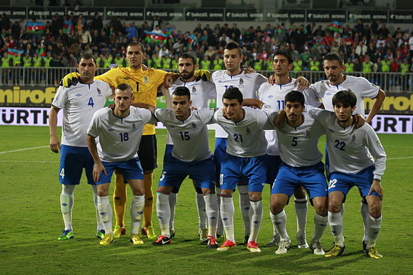 Azerbaijan national football team in October 2013.