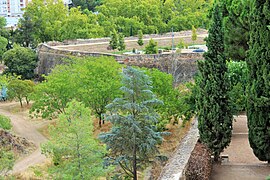 Vista del interior del baluarte desde su zona más alta.