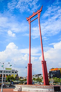 Giant Swing landmark in Phra Nakhon district, Bangkok, Thailand