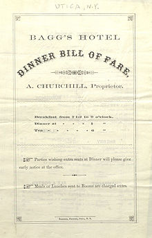 Bagg's Hotel menu on December 6, 1863 Bagg's Hotel menu.jpeg