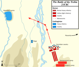 A map showing the opening stages of the battle
