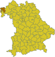 Aschaffenburg no mapa