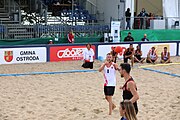 Deutsch: Beachhandball Europameisterschaften 2019 (Beach handball Euro); Tag 3: 4. Juli 2019 – Männer, Platzierungsrunde Gruppe III, Slowenien-Türkei 0:2 (18:18, 22:23) English: Beach handball Euro; Day 3: 4 July 2019 – Men Consolation Round Group III – Slovenia-Turkey 0:2 (18:18, 22:23)