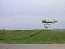 Beatrice Municipal Airport NE - Lockheed T-33 on display.jpg