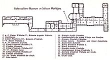 Floor plan of the Hohenzollern Museum, 1904 Berlin Hohenzollern Museum Schloss Monbijou.jpg